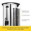 Maxkon 17L Water Urn Dispenser Kettle Instant Hot Cold Coffee Tea Maker Machine Home Commercial Camping Boiler Stainless Steel with Tap