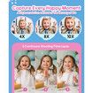 Instant Print Camera 1080P Dual Front Rear Digital 3 Rolls Photo Paper 32GB Card Pendant Gift Children Ages 3+ Creative Gifts