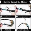 2pcs Bike Eyeglass Mirror, 360 Degree Adjustable Bicycle Cycling Rear View Wide Angle Mirror