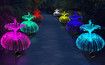 3pcs Solar Garden Lights Outdoor Decorative Waterproof Changing Flower Double-Layer Jellyfish Solar Yard Lights, Outside 7 Color Changing Decoration Fiber Light for Landscape Pathway Patio