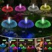 3pcs Solar Garden Lights Outdoor Decorative Waterproof Changing Flower Lights Stake Yard Pathway Patio Lawn Party Wedding Christmas Xmas Decorations