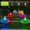 3pcs Solar Garden Lights Outdoor Decorative Waterproof Changing Flower Lights Stake Yard Pathway Patio Lawn Party Wedding Christmas Xmas Decorations
