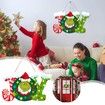 Christmas Joy Wooden Door Sign Decorations Wood Joy Xmas Wreath Hanging for Home Front Door Holidays Christmas Party