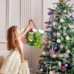 Christmas Joy Wooden Door Sign Decorations Wood Joy Xmas Wreath Hanging for Home Front Door Holidays Christmas Party