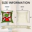 Christmas Decorative Throw Pillow Cover 18 x 18 Set of 4 Xmas Hat Winter Holiday Porch Patio Pillowcase Cushion Case Home Decor