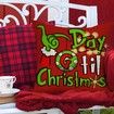 Christmas Decorative Throw Pillow Cover 18 x 18 Set of 4 Xmas Hat Winter Holiday Porch Patio Pillowcase Cushion Case Home Decor