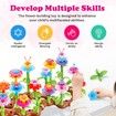 Flower Garden Building Toy Set 104pcs Learning Builder Art Craft DIY Bouquet Gift Birthday for Kids for 3 Year Olds