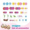 Flower Garden Building Toy Set 104pcs Learning Builder Art Craft DIY Bouquet Gift Birthday for Kids for 3 Year Olds