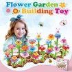 Flower Garden Building Toy Set 104pcs Learning Builder Art Craft DIY Bouquet Gift Birthday for Kids for 3 Year Olds