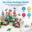 Flower Garden Building Toy Set 104pcs Learning Builder Art Craft DIY Bouquet Gift Birthday for Kids for 3 Year Olds