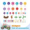 Flower Garden Building Toy Set 104pcs Learning Builder Art Craft DIY Bouquet Gift Birthday for Kids for 3 Year Olds
