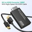Wii to HDMI Converter Adapter with Hdmi Cable Connect Wii Console to HDMI Display in 1080p Output Video with 3.5mm Audio Supports All Wii Display Modes Black