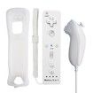 Wii Controller Motion Plus with Nunchuck,Wii Remote Controller Compatible with Nintendo Wii/Wii U with Wrist Strap and Case,White