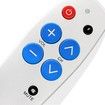 Big Button TV Remote Control - Easy to Use and Set Up - Universal - Basic Television Remote Control - Dementia Friendly Gifts (Silver)