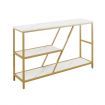 Console Hallway Table Sofa Faux Marble Veneer Entryway Entrance Display Stand Plant Shelf Living Room Furniture 3 Tiers