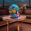 Mushroom Table Lamp, Hight Stained Glass Plant Series Night Light for Bedroom Living Room Home Office