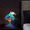 Mushroom Table Lamp, Hight Stained Glass Plant Series Night Light for Bedroom Living Room Home Office