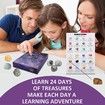 Advent Calendar 2023 Rocks 24 Days Natural Crystal Gemstone Stone Minerals & Fossils Christmas Countdown Calendar Rock Collection