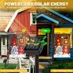 Solar Power GNOME Lighted Christmas Merry Christmas Lighted Garden Flag New Year Vintage Seasonal Outdoor Flag for Home Rustic Holiday 45x30cm