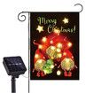 Solar Power Lighted Christmas Merry Christmas Lighted Garden Flag - 12x18 Inch Double Sided | LED Solar Flag, Christmas Outdoor Decorations 45x30cm