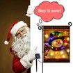 Solar Power Lighted Garden Flag LED Christmas Snowman Garden Flag for Outside Garden Flags Outdoor Flag 45x30cm