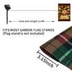 Solar Power Lighted Garden Flag LED Christmas Snowman Garden Flag for Outside Garden Flags Outdoor Flag 45x30cm