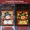 Solar Power Lighted Garden Flag LED Christmas Snowman Garden Flag for Outside Garden Flags Outdoor Flag 45x30cm