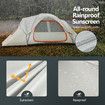 10 Person Tent Beach Camping Auto Instant Family Sun Shade Fishing Shelter Dome Cabin Outdoor Party Travel Sleep Waterproof 550x275x200cm