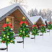 Solar Lights Outdoor Garden, 4 in 1 Christmas Tree Decoration for Patio Lawn Pathway Christmas
