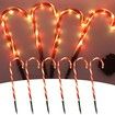 8 Pack Christmas Decorations Outside Set of 46CM Solar Candy Cane Christmas Decorations Outdoor Yard Lights