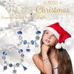 Christmas Jewelry Advent Calender Countdown Calendar DIY Jewelry Kit for Women Girls, Include 22 Charm Beads, 2 Bracelets Chains (Blue)