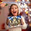 Christmas Jewelry Advent Calender Countdown Calendar DIY Jewelry Kit for Women Girls, Include 22 Charm Beads, 2 Bracelets Chains (Blue)