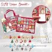 Christmas Jewelry Advent Calender Countdown Calendar DIY Jewelry Kit for Women Girls, Include 22 Charm Beads, 2 Bracelets Chains (Red)