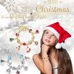 Christmas Jewelry Advent Calender Countdown Calendar DIY Jewelry Kit for Women Girls, Include 22 Charm Beads, 2 Bracelets Chains (Red)
