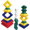 Stacking Pyramid Building Toys 3D Puzzles Brain Teaser for Kids Adults Creative Preschool Learning Activities Construction Toys (60 PCS)