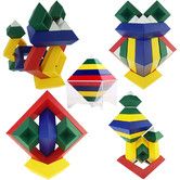 Stacking Pyramid Building Toys 3D Puzzles Brain Teaser for Kids Adults Creative Preschool Learning Activities Construction Toys (60 PCS)