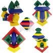 Stacking Pyramid Building Toys 3D Puzzles Brain Teaser for Kids Adults Creative Preschool Learning Activities Construction Toys (60 PCS)