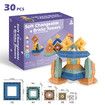 30 Pieces Soft Silicone Pyramid Stacking Building Blocks for Toddlers,Montessori Toys for 3+Years, Preschool Learning Activities, STEM Sensory Toys