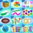 50 Pcs Fidget Pack, Party Favors Gifts for Kids, Adults and Autistics, Stress Relief Autism Sensory Toy