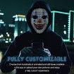 Face Transforming LED Mask Programmable Customizable Light Effects with Bluetooth App Control for Costume or Cosplay
