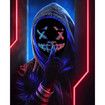 Face Transforming LED Mask Programmable Customizable Light Effects with Bluetooth App Control for Costume or Cosplay