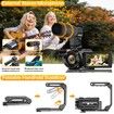 5K WiFi RC Night Vision Vlogging Camera with 16X Digital Zoom Microphone Handheld Stabilizer Lens Hood and 2 Batteries