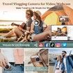 4K Digital Camera with 32G SD Card Autofocus, 48MP Vlogging Camera Anti-Shake, Compact Travel Camera 16X Zoom (2 Batteries)