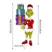 Grinch Garden Lawn Sign with Stakes Grumpy Flying Grinch Christmas Outdoor Decoration