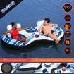 Bestway Floating Island Pool Float Tubes 2 Man River Tube Water Raft Inflatable Watersport Rapid Rider Double Innertube Lake Lounger with Cooler
