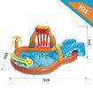 Bestway Inflatable Pool 265x265x104 cm Lava Lagoon Oval Inflatable Play Water Fun Park With Slide kids Outdoor