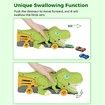 Dinosaur Eating Cars Truck for Boys Dinosaur Transport Carrier with 6 Alloy Car Toys, 2 in 1 Dino Devourer with Car Storage Eat and Poop Toys