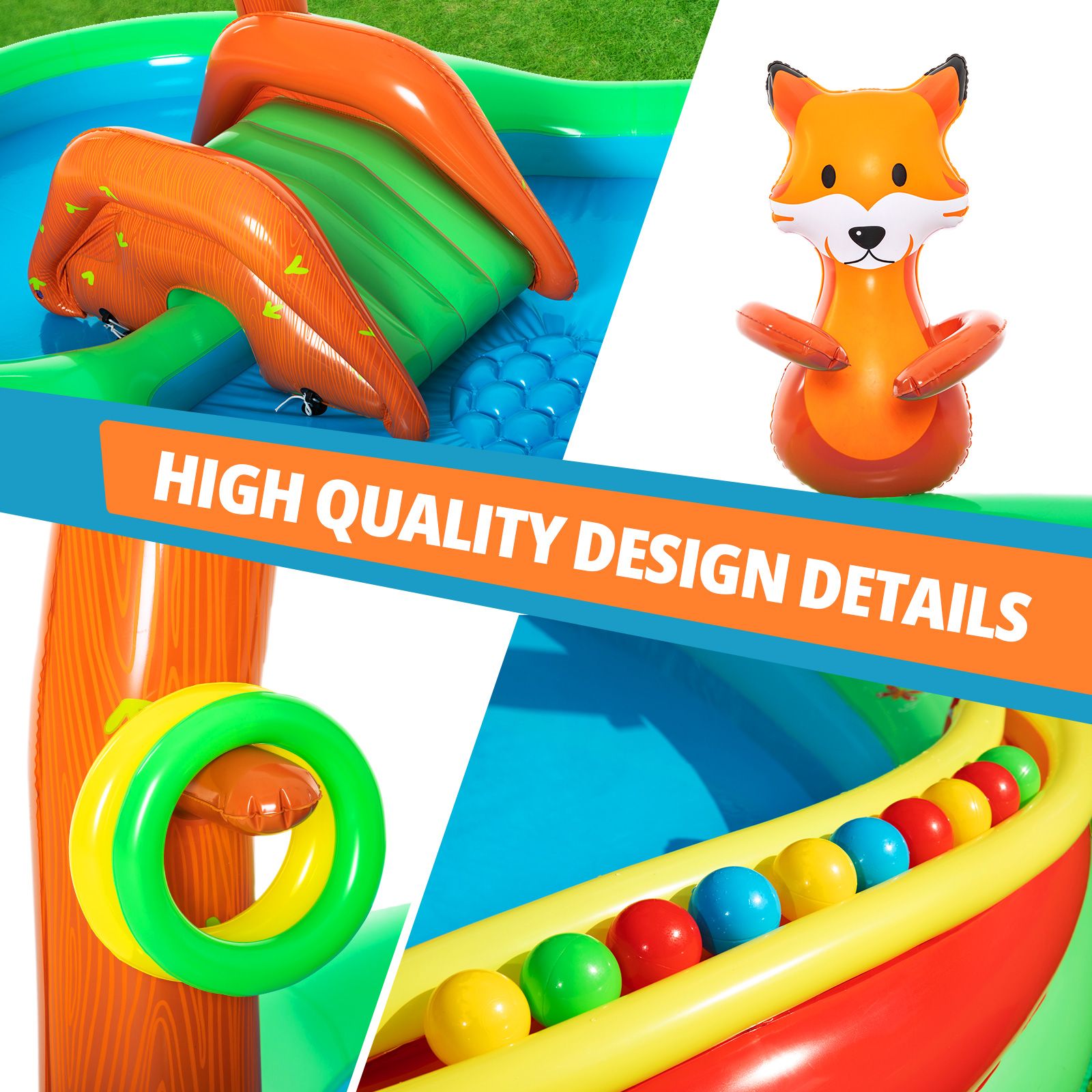 Bestway Inflatable Pool Play Centre Blow Up Water Park Center Slide Splash Toys Kiddie Bouncy