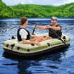 Bestway 2 Man Inflatable Boat Blow Up Fishing Rowing Rafting Water Sport Paddling Floating Air Canoe Diving River Raft with Oars Hand Pump Carry Bag