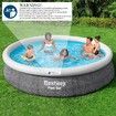 Bestway Fast Set Pool 3.66mx76cm Inflatable Above Ground Swimming Filter Pump Outdoor Round Rattan 12ftx30in Family Kids Adults Water Play Party